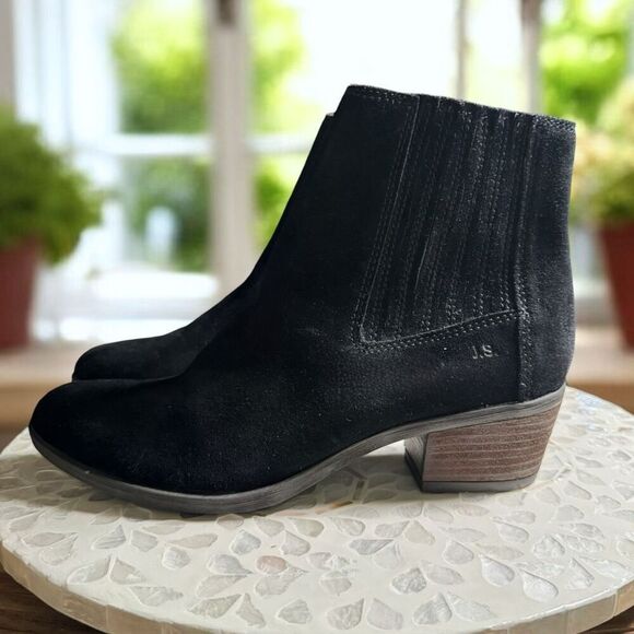 Josef Seibel $180 Daphne 44 Black Suede Ankle Boots Womens EU 42 / US 11 – New - Picture 6 of 11